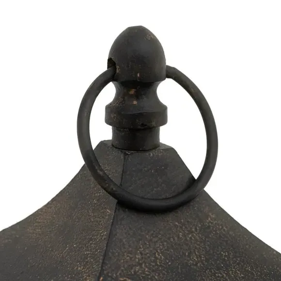 Tall Lantern Candle Holder - Black, Metal