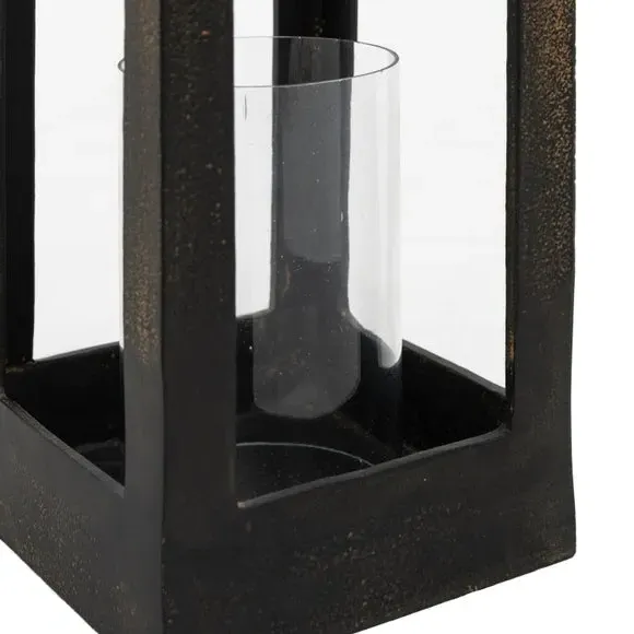 Tall Lantern Candle Holder - Black, Metal
