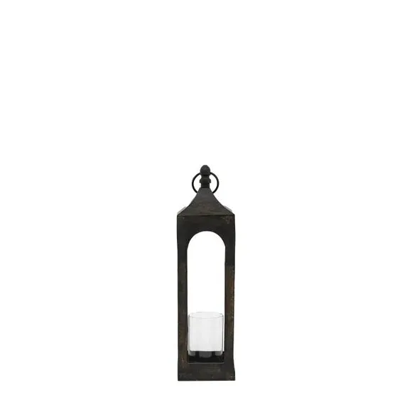 Tall Lantern Candle Holder - Black, Metal