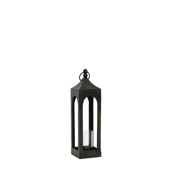 Tall Lantern Candle Holder - Black, Metal