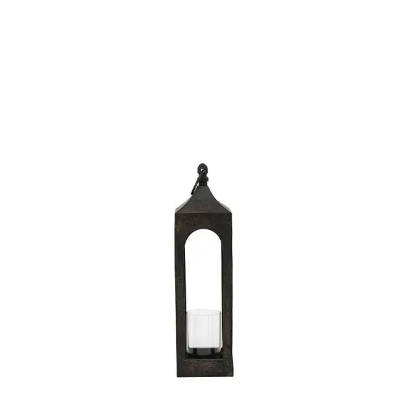 Tall Lantern Candle Holder - Black, Metal