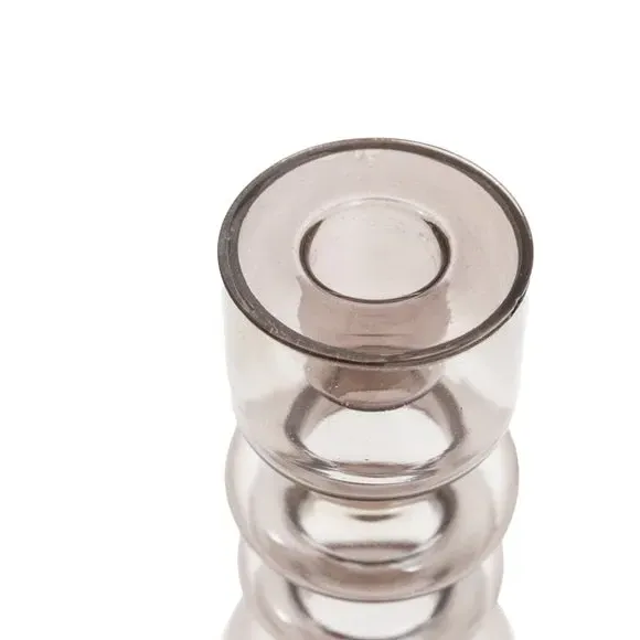 Taper Candlestick Holder - Blue, Glass