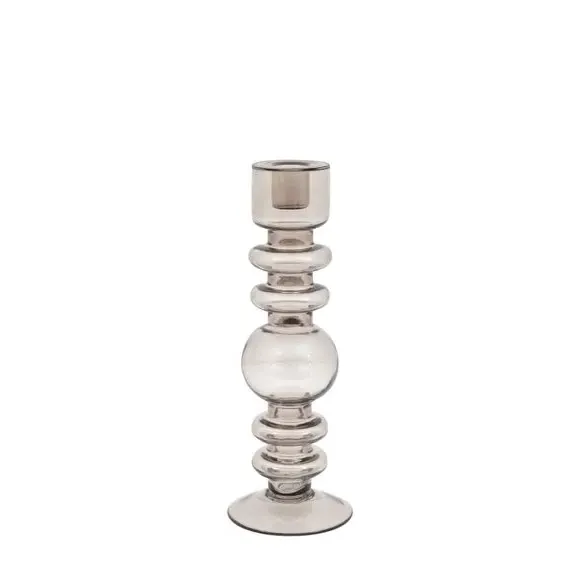 Taper Candlestick Holder - Blue, Glass