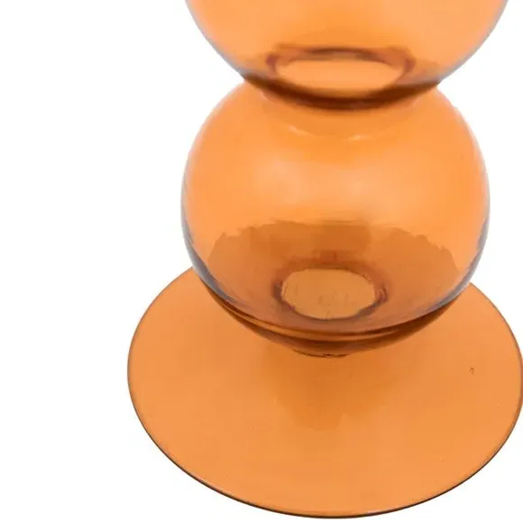 Taper Candlestick Holder - Orange, Glass