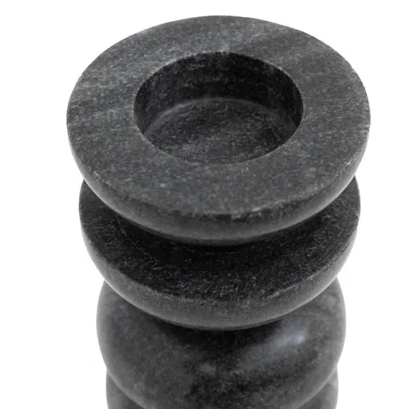 Tealight Candlestick Holder - Grey, Marble