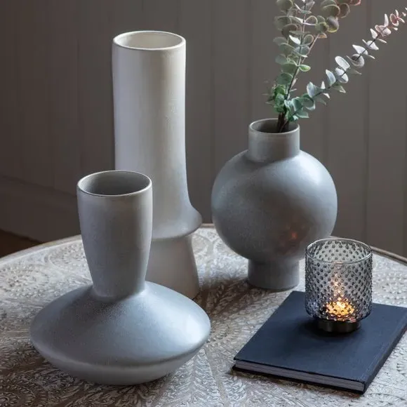 Textured Vase - White, Stoneware image