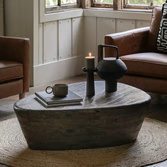 Triangular Coffee Table - Brown, Mango Wood image
