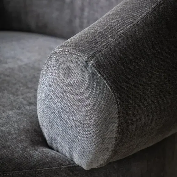 Tub Armchair with Curved Back - Anthracite
