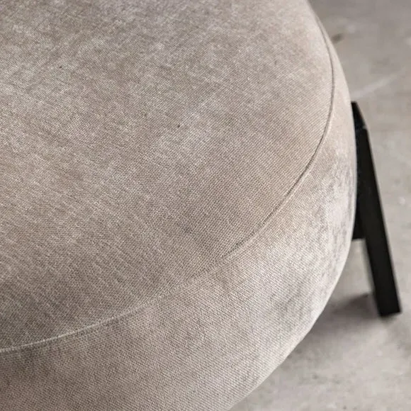 Tub Armchair with Curved Back - Cream