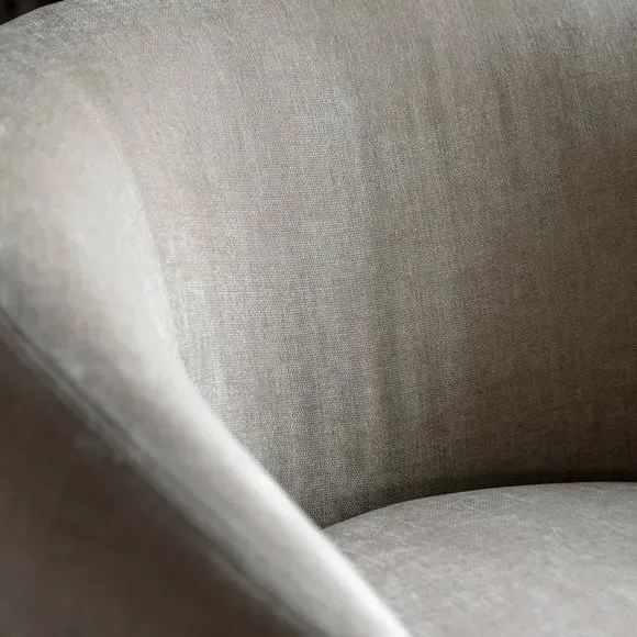 Tub Chair with Curved Back - Cream, Fabric