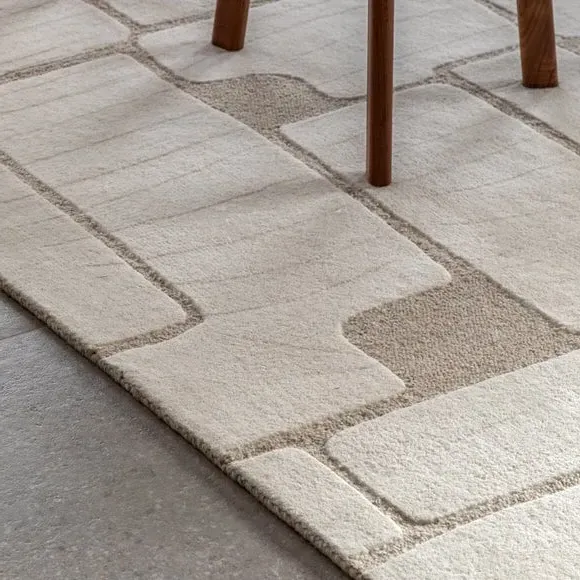 Tufted Graphic Rug - Cedar & Sage, Wool Blend