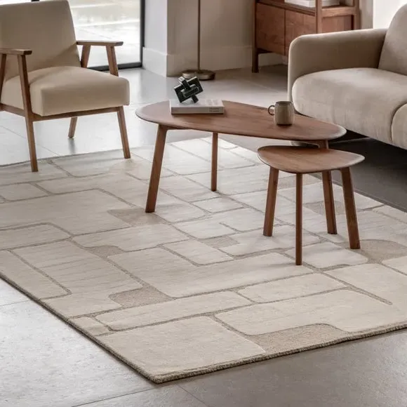Tufted Graphic Rug - Cedar & Sage, Wool Blend image