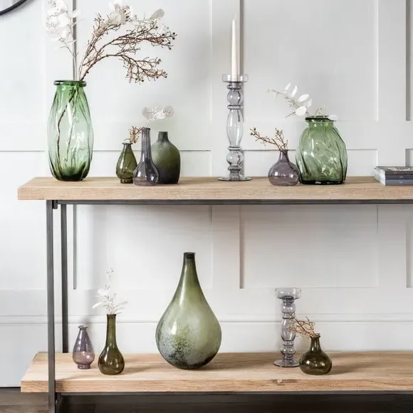 Undulating Glass Vase - Green
