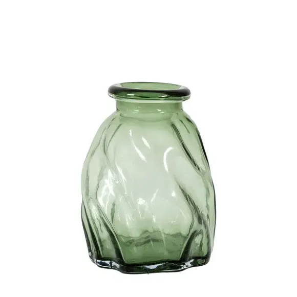 Undulating Glass Vase - Green