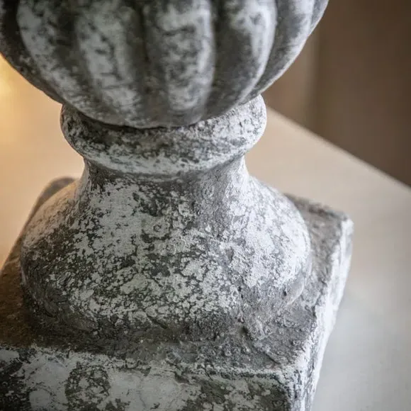 Urn Plant Pot with Aged Design - Grey