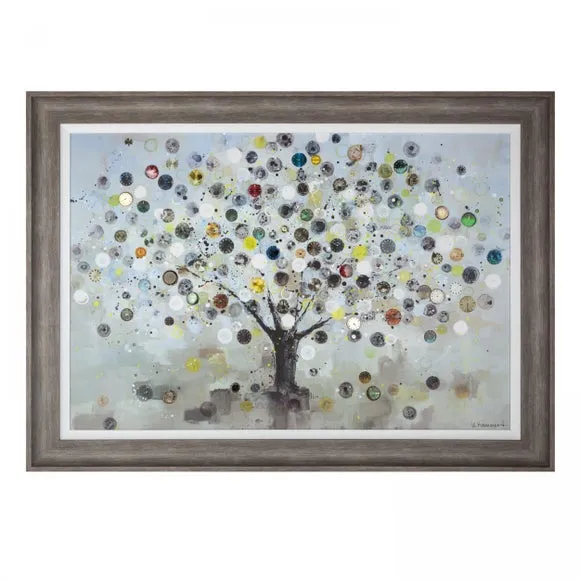 Watch Tree Framed Print - Grey