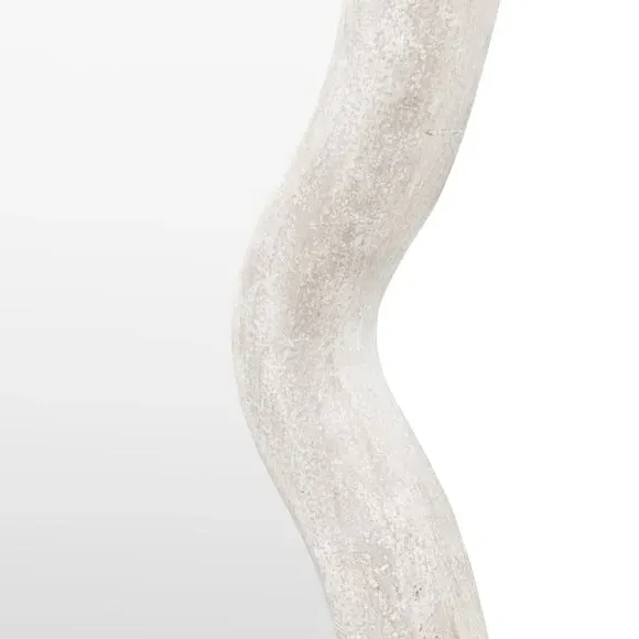 Wavy Rectangle Full Length Mirror - White