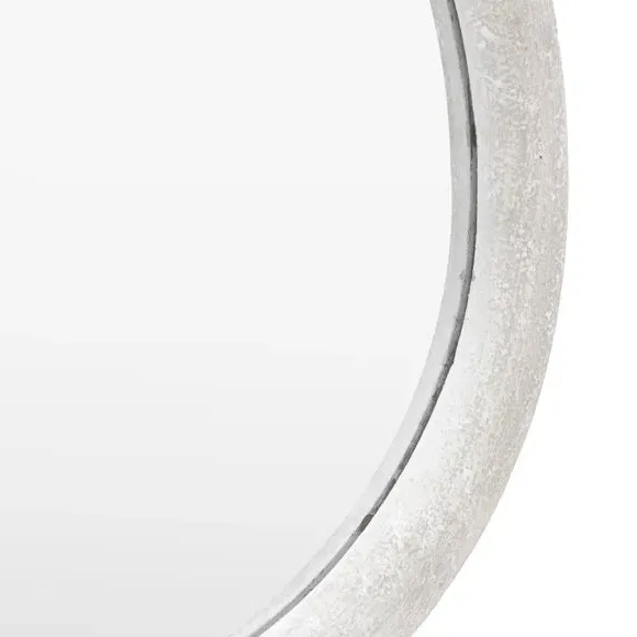 Wavy Rectangle Full Length Mirror - White