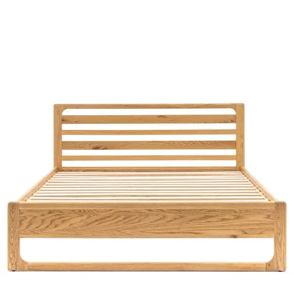Wooden Bed Frame with Finger Joints - Natural, Oak