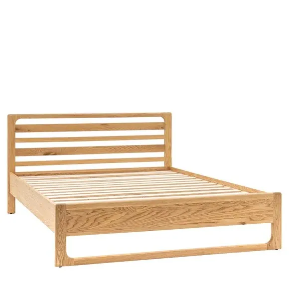 Wooden Bed Frame with Finger Joints - Natural, Oak