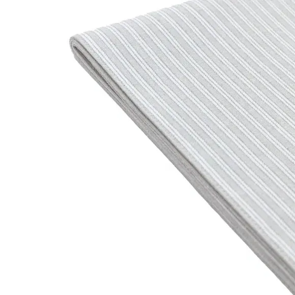 Woven Striped Table Runner - Grey, Cotton