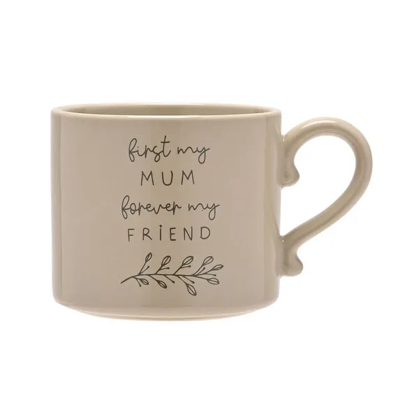 300ml Mug with Glazed Finish - Brown, Stoneware