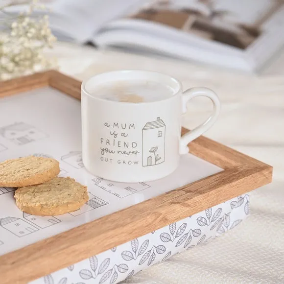 Ceramic Mug with Message - White, Stoneware image