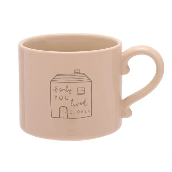 Coffee Mug with Message - Brown, Stoneware