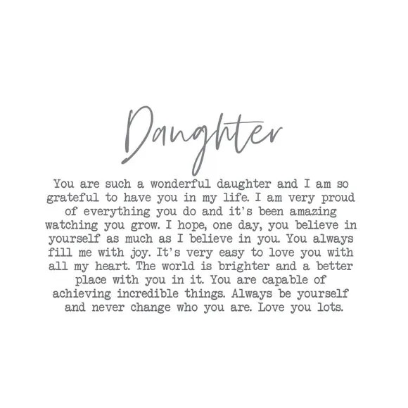 Daughter Message Mug - White, Stoneware