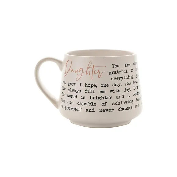 Daughter Message Mug - White, Stoneware image