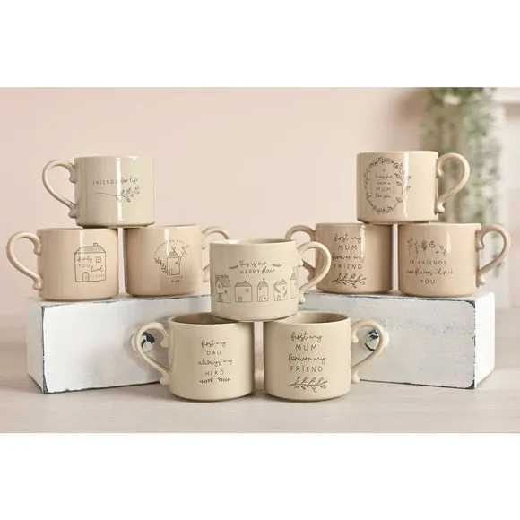 Happy Place Mug - Brown, Stoneware