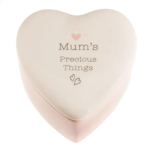 Heart Trinket Box - Pink, Ceramic image
