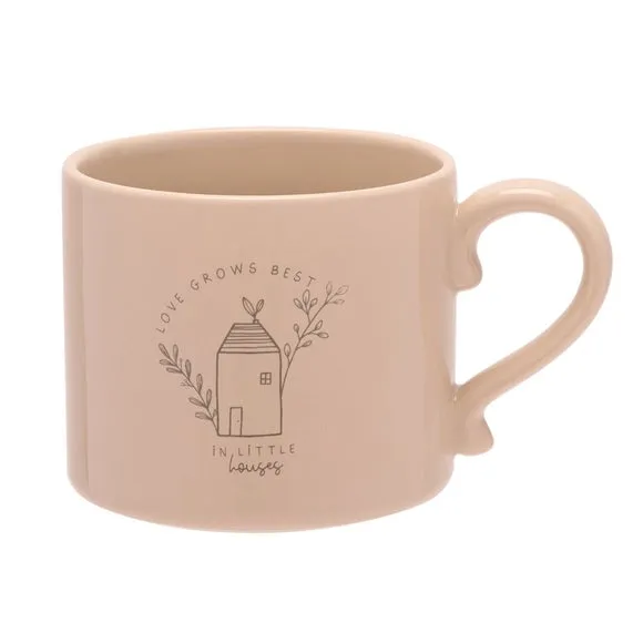 Love Grows Mug - Brown, Stoneware