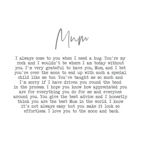 Mum Message Mug - White, Stoneware