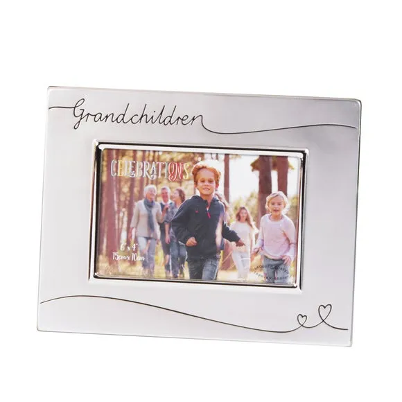 Photo Frame with Hearts - Silver, Metal