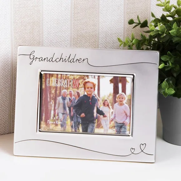 Photo Frame with Hearts - Silver, Metal image