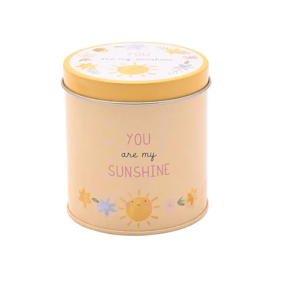 Scented Tin Candle with Characters - Yellow