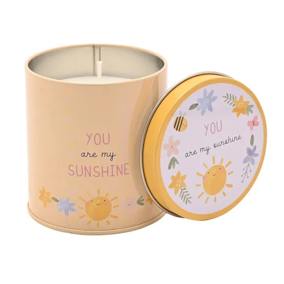Scented Tin Candle with Characters - Yellow image
