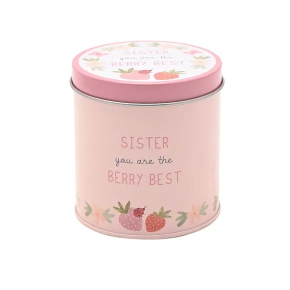 Tin Candle with Berry Scent - Pink