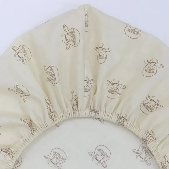 2-Pack Cot Bed Fitted Sheets - Cream, Cotton