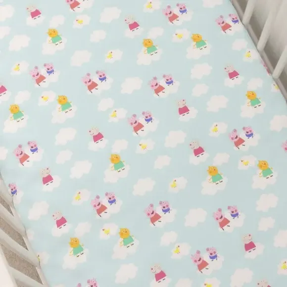 2-Pack Cot Bed Fitted Sheets - Pink, Cotton