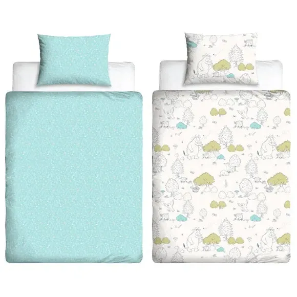 Cotbed Duvet Cover Set - Blue, Cotton