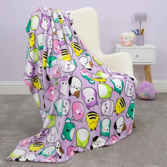 Fleece Blanket with Character Print - Purple image