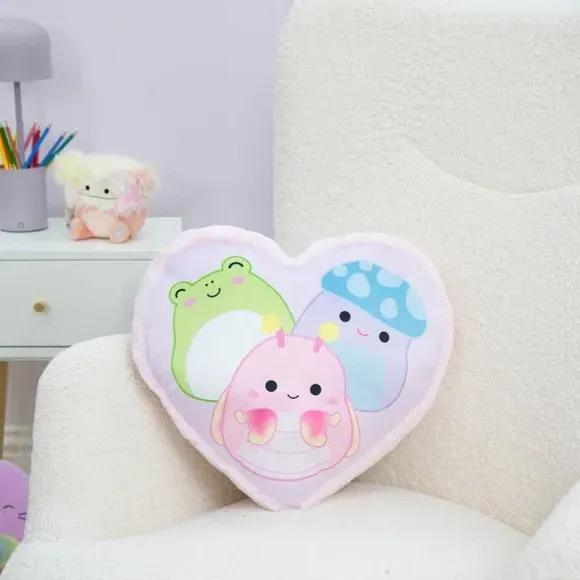 Heart Shaped Reversible Cushion - Purple, Soft