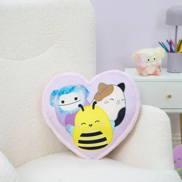 Heart Shaped Reversible Cushion - Purple, Soft