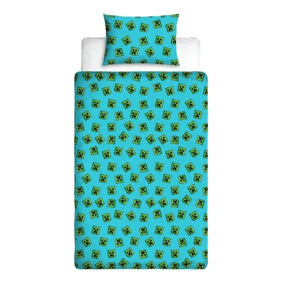 Single Duvet Cover Set - Blue, Polycotton