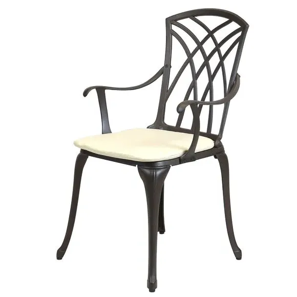 6-Seater Oval Dining Set - Black, Bronze