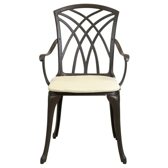 6-Seater Oval Dining Set - Black, Bronze