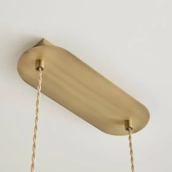 3-Light Diner Ceiling Light - Gold, Steel