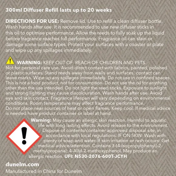 300ml Diffuser Refill - Vanilla Sandalwood